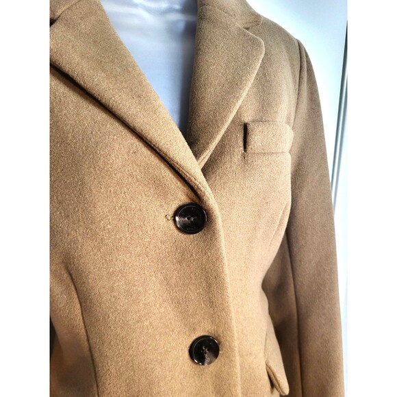 Michael Kors Women’s Camel Classic Wool Blend Minimalist Tailored Overcoat Med - Picture 9 of 16